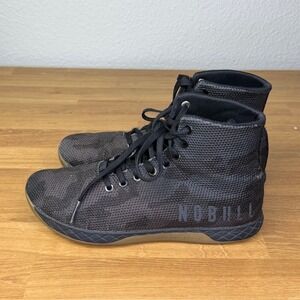 NOBULL Black Camo High-Top Trainer Training Shoes Size 8